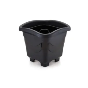 VASO QUADRADO MÉDIO PRETO 5,6LTS (12PÇS)-INJEPLASTEC