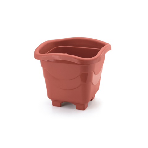 VASO QUADRADO PEQUENO TELHA 2LTS (12PÇS)-INJEPLASTEC