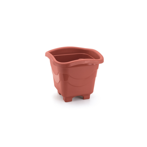 VASO QUADRADO MINI TELHA 0,55LTS (12PÇS)-INJEPLASTEC