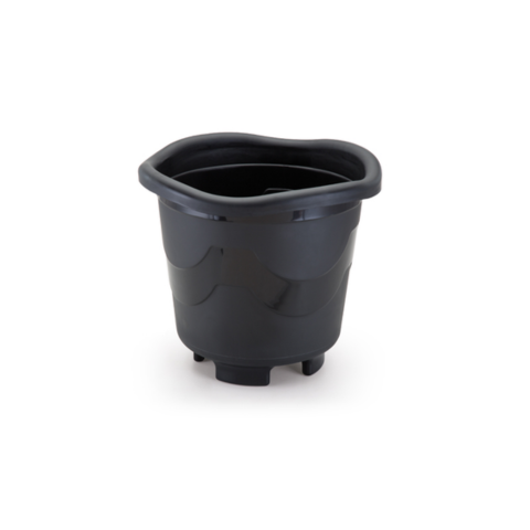 VASO REDONDO MÉDIO PRETO 4,7LTS (12PÇS)-INJEPLASTEC