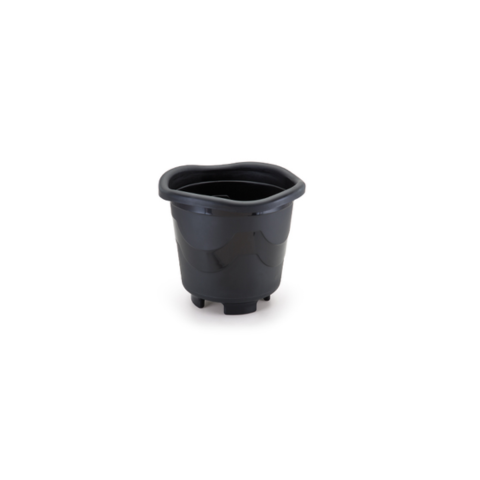 VASO REDONDO MINI PRETO 0,5LTS (12PÇS)-INJEPLASTEC