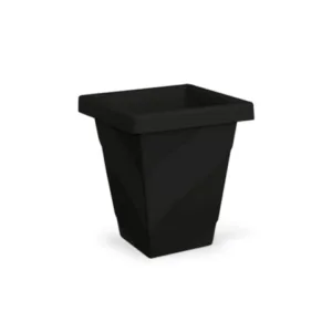VASO ROMA QUADRADO PEQUENO PRETO 10,0LTS (6PÇS)-INJEPLASTEC