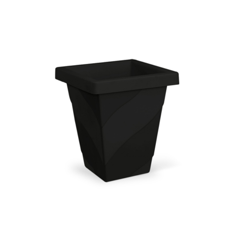 VASO ROMA QUADRADO PEQUENO PRETO 10,0LTS (6PÇS)-INJEPLASTEC