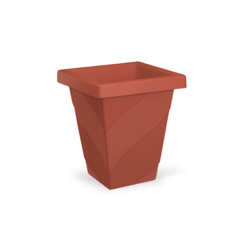 VASO ROMA QUADRADO PEQUENO TELHA 10,0LTS (6PÇS)-INJEPLASTEC