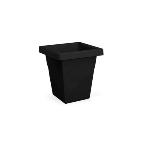 VASO ROMA QUADRADO MINI PRETO 2,5LTS (12PÇS)-INJEPLASTEC