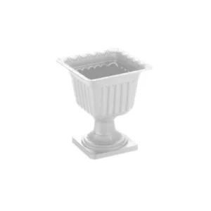 VASO TAÇA QUADRADO PEQUENO BRANCO (12PÇS)-INJEPLASTEC