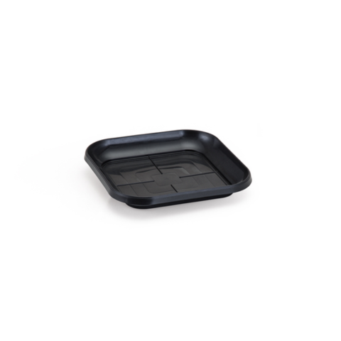 PRATO VASO QUADRADO PEQUENO PRETO (12PÇS)-INJEPLASTEC