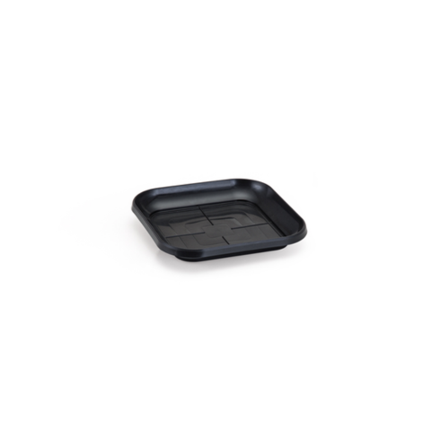 PRATO VASO QUADRADO MINI PRETO (12PÇS)-INJEPLASTEC