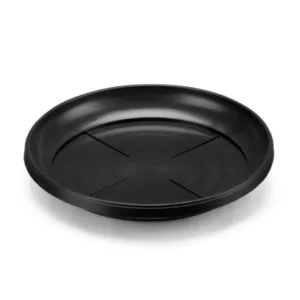PRATO VASO REDONDO EXTRA G PRETO (12PÇS)-INJEPLASTEC