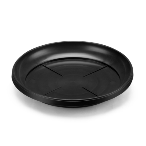 PRATO VASO REDONDO EXTRA G PRETO (12PÇS)-INJEPLASTEC
