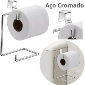 SUPORTE PAPEL HIGIÊNICO DUPLO FERRO 13,5CMX19CMX9CM (12PÇS)-CLINK