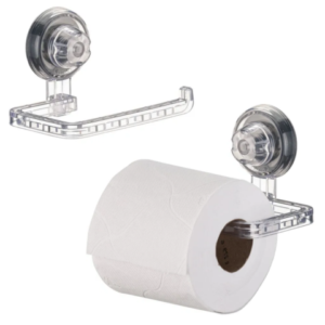 PORTA PAPEL HIGIÊNICO VENTOSA 1KG PLÁSTICO 17CMX6,5CMX11CM (12PÇS)-CLINK