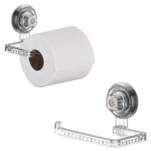 PORTA PAPEL HIGIÊNICO VENTOSA 1KG PLÁSTICO 17CMX6,5CMX11CM (12PÇS)-CLINK