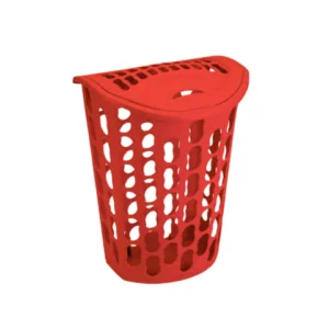 CESTO TELADO RETANGULAR 40LTS VERMELHO (6PÇS)-INJEPLASTEC