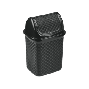 LIXEIRA DE PIA BASCULANTE RATTAN 4,5LTS PRETO (6PÇS)-NITRON