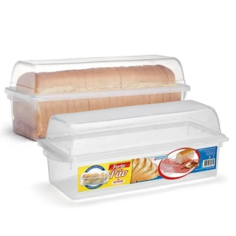 PORTA PÃO ARMAZENA E CONSERVA 2,7LTS (12PÇS)-NITRON
