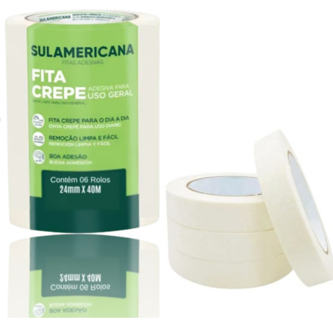 FITA CREPE 24MM X 40M (CX36)-SULAMERICANA