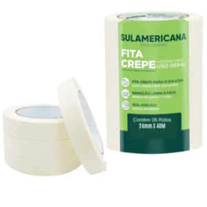 FITA CREPE 24MM X 40M (CX36)-SULAMERICANA