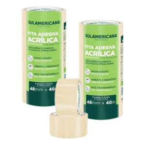 FITA ADESIVA ACRILICA TRANSPARENTE 48MM X 40M (CX120)-SULAMERICANA
