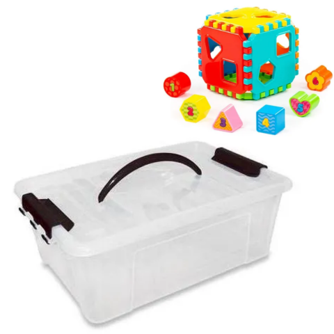 CONTAINER PLÁSTICO N°2 12,4LTS (6PÇS)-PLASNEW