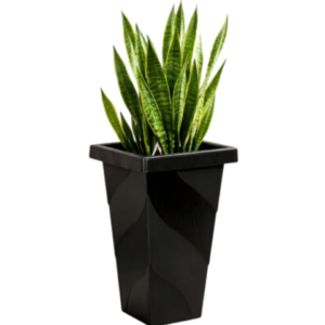 VASO QUADRADO COLUNA G PRETO 28,8LTS (6PÇS)-PLASNEW