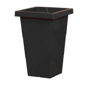 VASO QUADRADO COLUNA M PRETO 19LTS (6PÇS)-PLASNEW