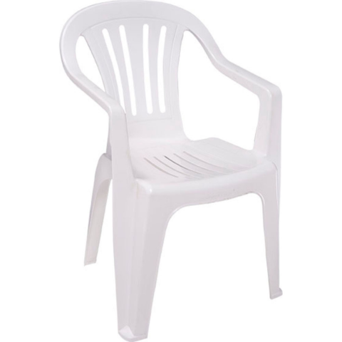POLTRONA MAXX DESENHADA BRANCA (3PÇS)-PLASNEW
