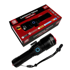 LANTERNA TÁTICA 20W MEGA NIGTH BIVOLT/RECARREGÁVEL (6PÇS)-SQ QUALIDADE