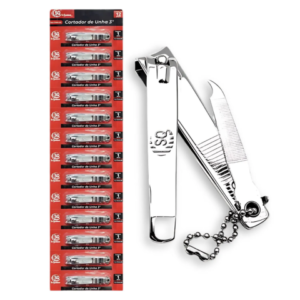 CORTADOR DE UNHA 3″ GRANDE C/12 (3CART)-SQ QUALIDADE