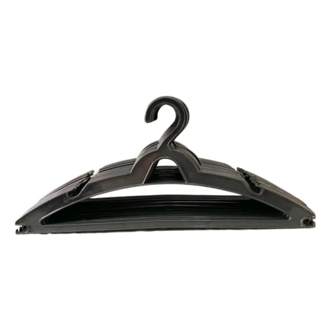 CABIDE PLÁSTICO C/3 REFORÇADO PRETO (24JGS)-ALZAPLAST