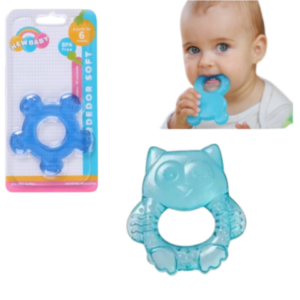 MORDEDOR SOFT AZUL SILICONE-NEW BABY (12PÇS)-NEW BABY