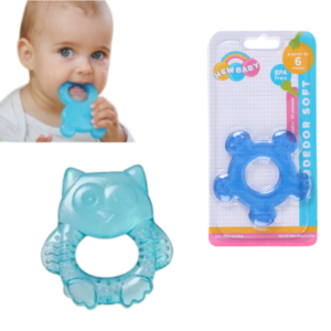 MORDEDOR SOFT AZUL SILICONE-NEW BABY (12PÇS)-NEW BABY