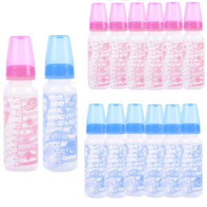 MAMADEIRA PLUS DECORADA 240ML C/BICO PVC (24PÇS)-NEW BABY