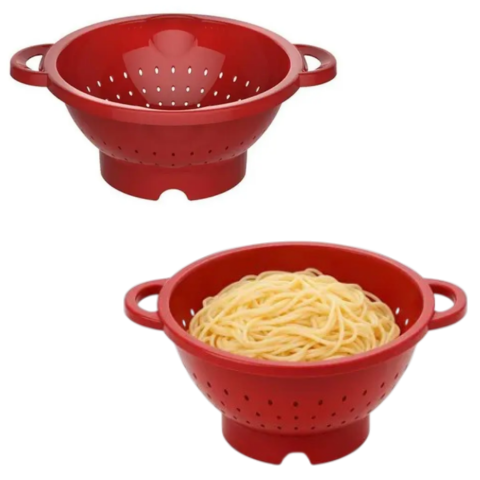 ESCORREDOR MASSAS C/ALÇA VERMELHO (12PÇS)-UNINJET
