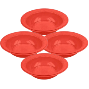 PRATO FUNDO 12CM VERMELHO 100X10-TRIK TRIK