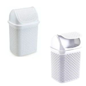 LIXEIRA DE PIA BASCULANTE RATTAN 4,5LTS BRANCA (6PÇS)-NITRON