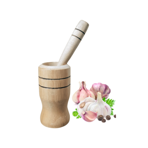 PILÃO COM SOCADOR PARA ALHO 12CM (12PÇS)-MVN