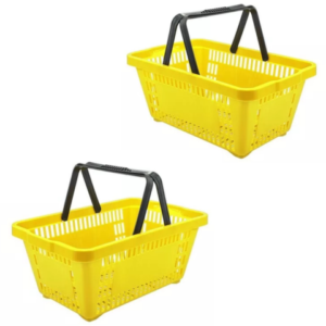 CESTA P/MERCADO AMARELA C/ALÇA 21,4LTS (6PÇS)-PLASNEW