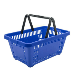 CESTA P/MERCADO AZUL C/ALÇA 21,4LTS (6PÇS)-PLASNEW
