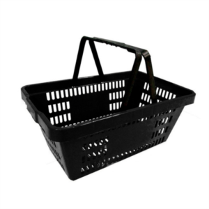 CESTA DE MERCADO GRANDE PRETA C/ALÇA 21,4LTS (6PÇS)-PLASNEW