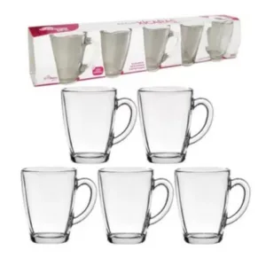 JG.XÍCARAS DE VIDRO P/CAFÉ 90ML PRINCE C/5PÇS (6JGS)-INGA