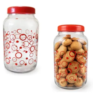 POTE DE VIDRO DECORADO BOLAS 3LTS (8PÇS)-LMX PET