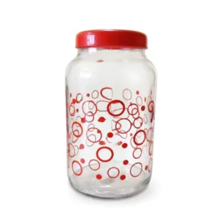 POTE DE VIDRO DECORADO BOLAS 3LTS (8PÇS)-LMX PET
