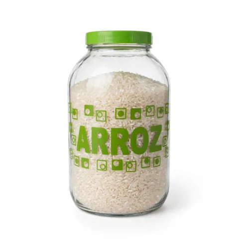POTE DE VIDRO P/MANTIMENTO ARROZ 3LTS (8PÇS)-LMX PET