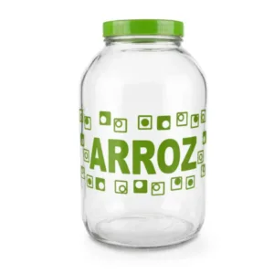 POTE DE VIDRO P/MANTIMENTO ARROZ 3LTS (8PÇS)-LMX PET