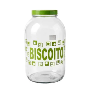 POTE DE VIDRO P/BISCOITO 3LTS (8PÇS)-LMX PET