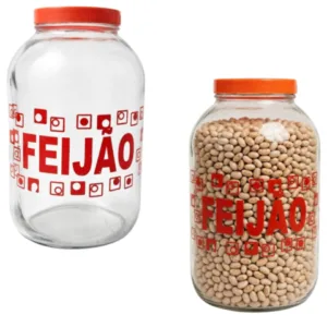 POTE DE VIDRO P/MANTIMENTO FEIJÃO 3LTS (8PÇS)-LMX PET