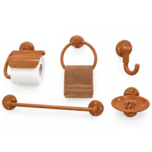 KIT ACESSÓRIOS BANHEIRO SOFT CARAMELO (6KITS)-METASUL