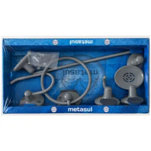 KIT ACESSÓRIOS BANHEIRO SOFT CINZA (6KITS)-METASUL