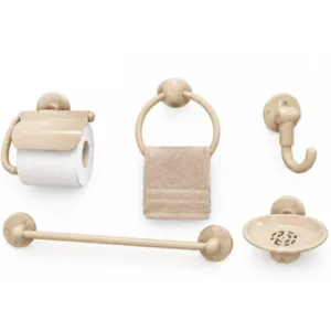 KIT ACESSÓRIOS BANHEIRO SOFT BEGE (6KITS)-METASUL